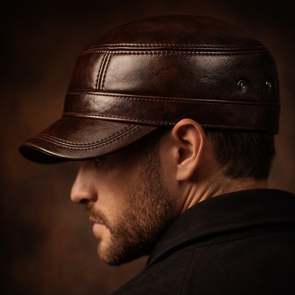 Jack Anthony Genuine Leather Cap
