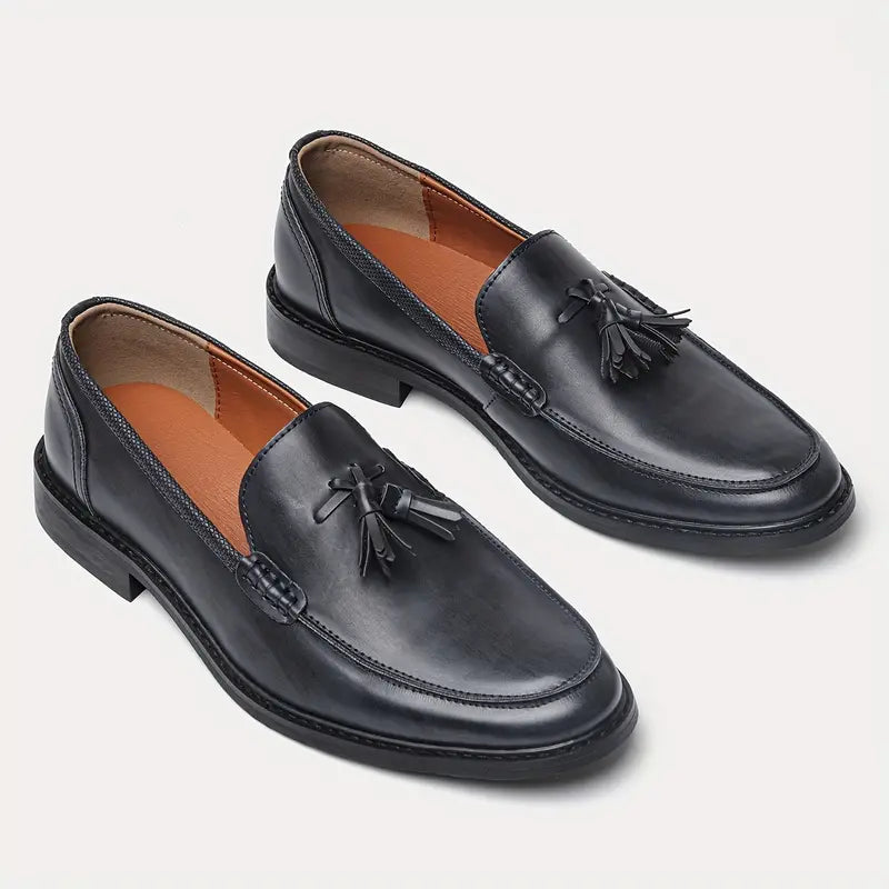 Valentin Genuine Leather Tassel Loafers