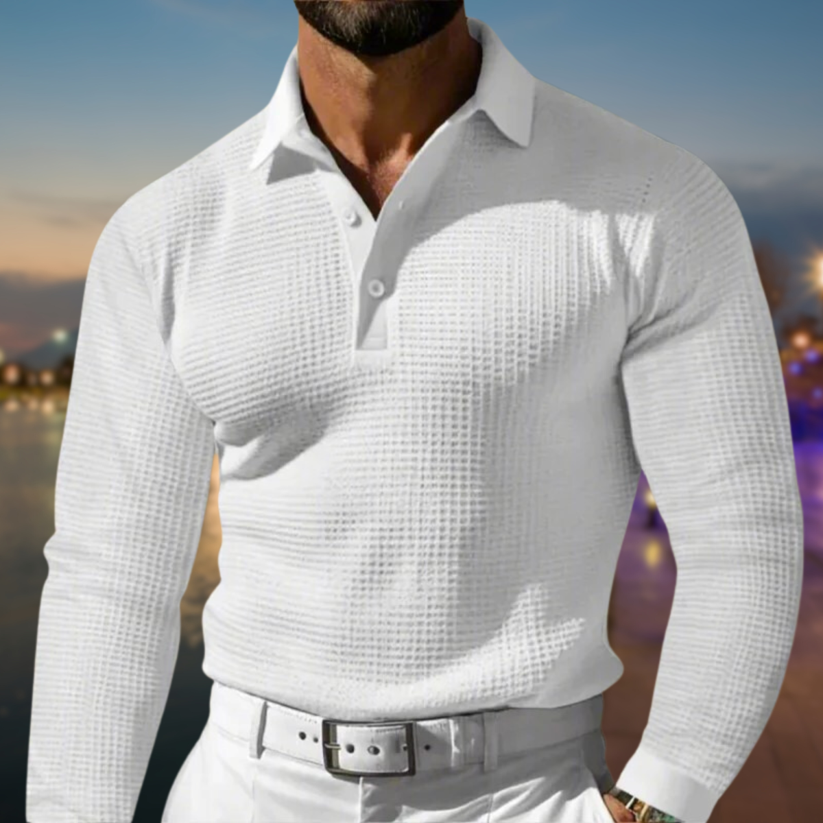 Ethan Morgan Textured Polo