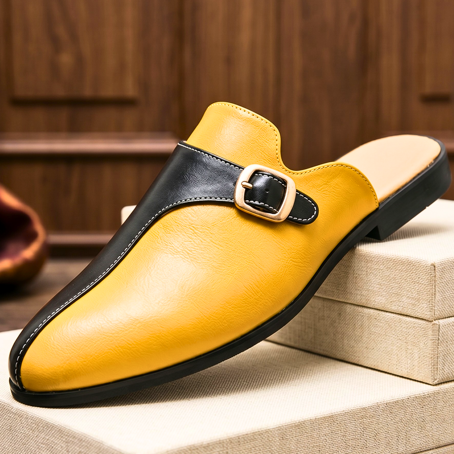 Monaco Buckle Mule