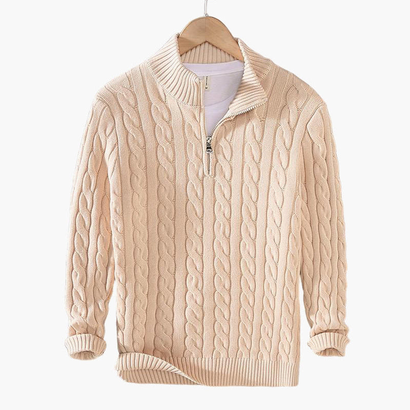 St. Vincent Zipped Cable Sweater