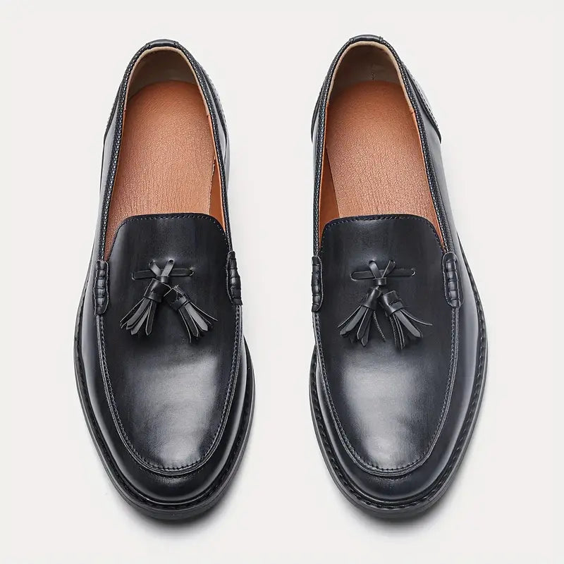 Valentin Genuine Leather Tassel Loafers