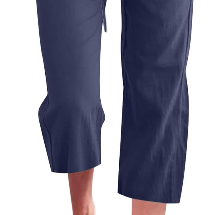Jessica Wide Leg Pants With Drawstrings