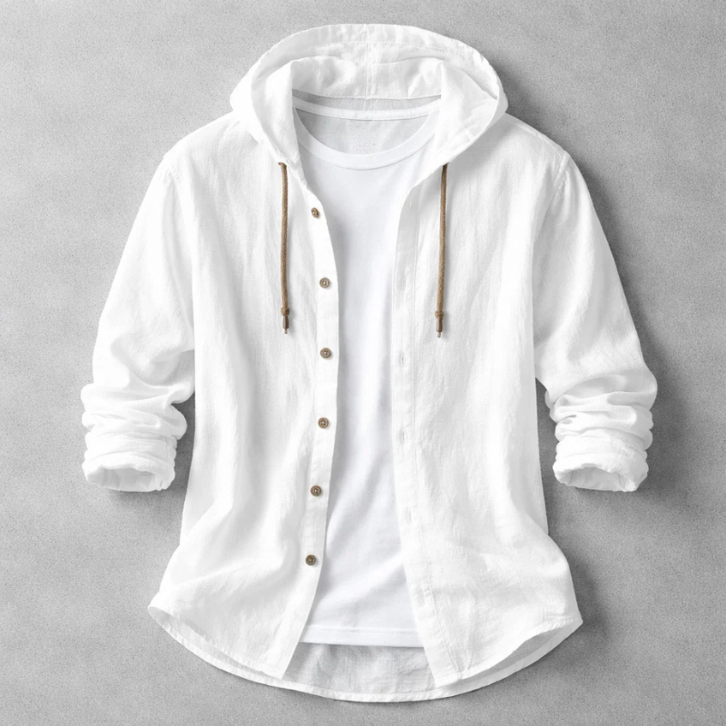 Logan Linen Hooded Shirt