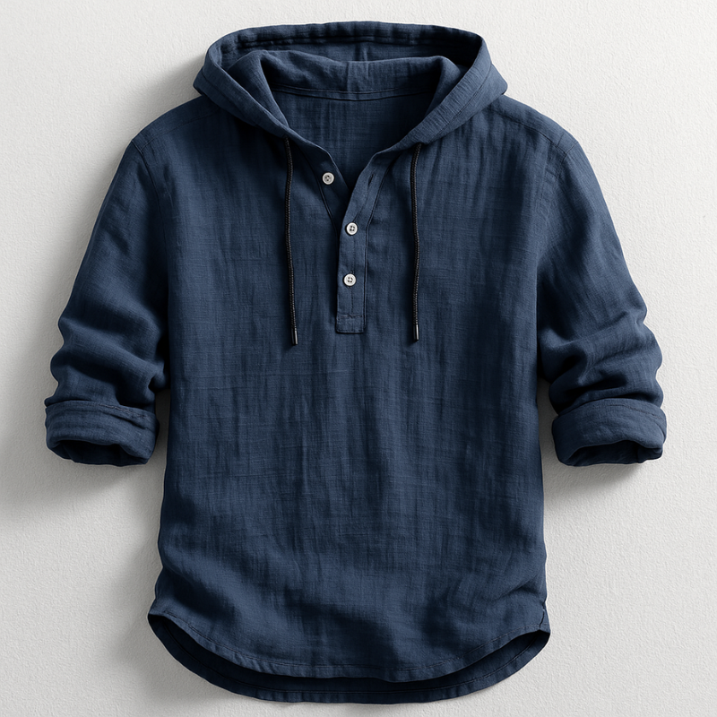 Mason Linen Hooded Shirt