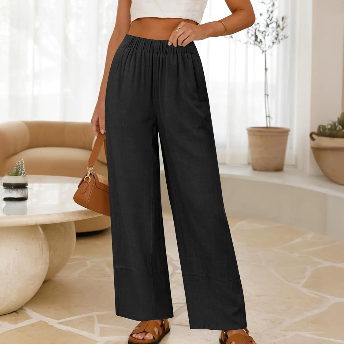 Evelyn Lightweight Wide Leg Pants