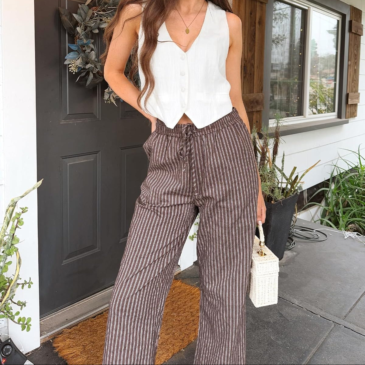 Violet Parker Striped Relaxed Pants