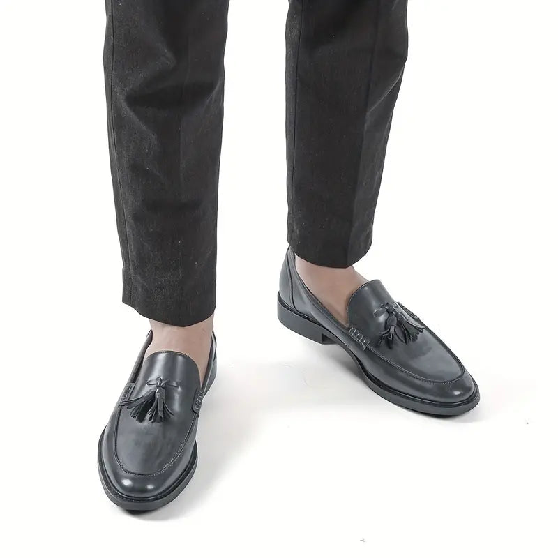 Valentin Genuine Leather Tassel Loafers