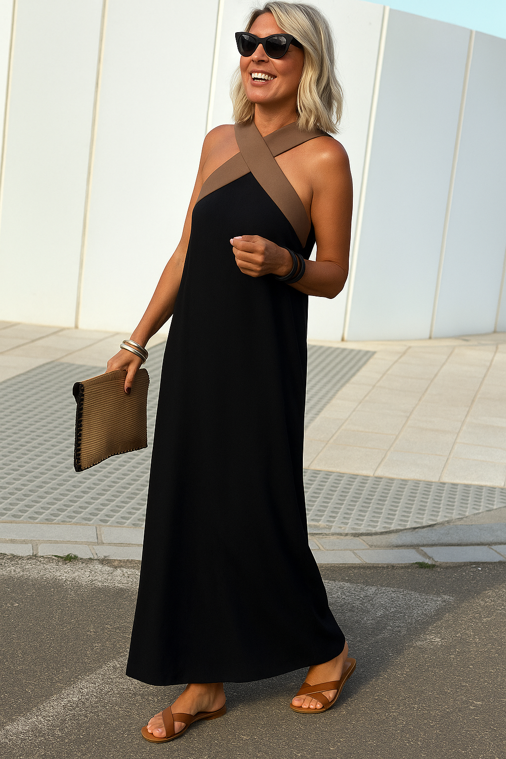 Ivy Breathable Crossed Maxi Dress