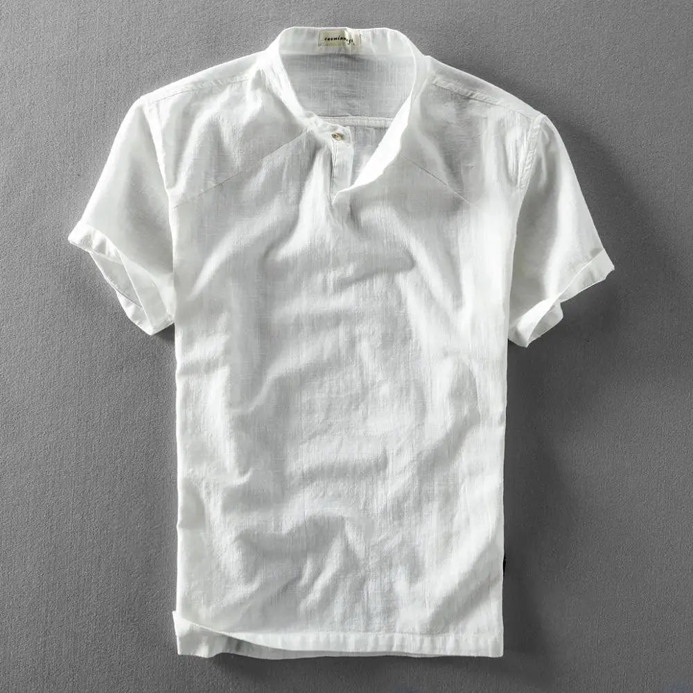 Ethan Linen Henley Shirt