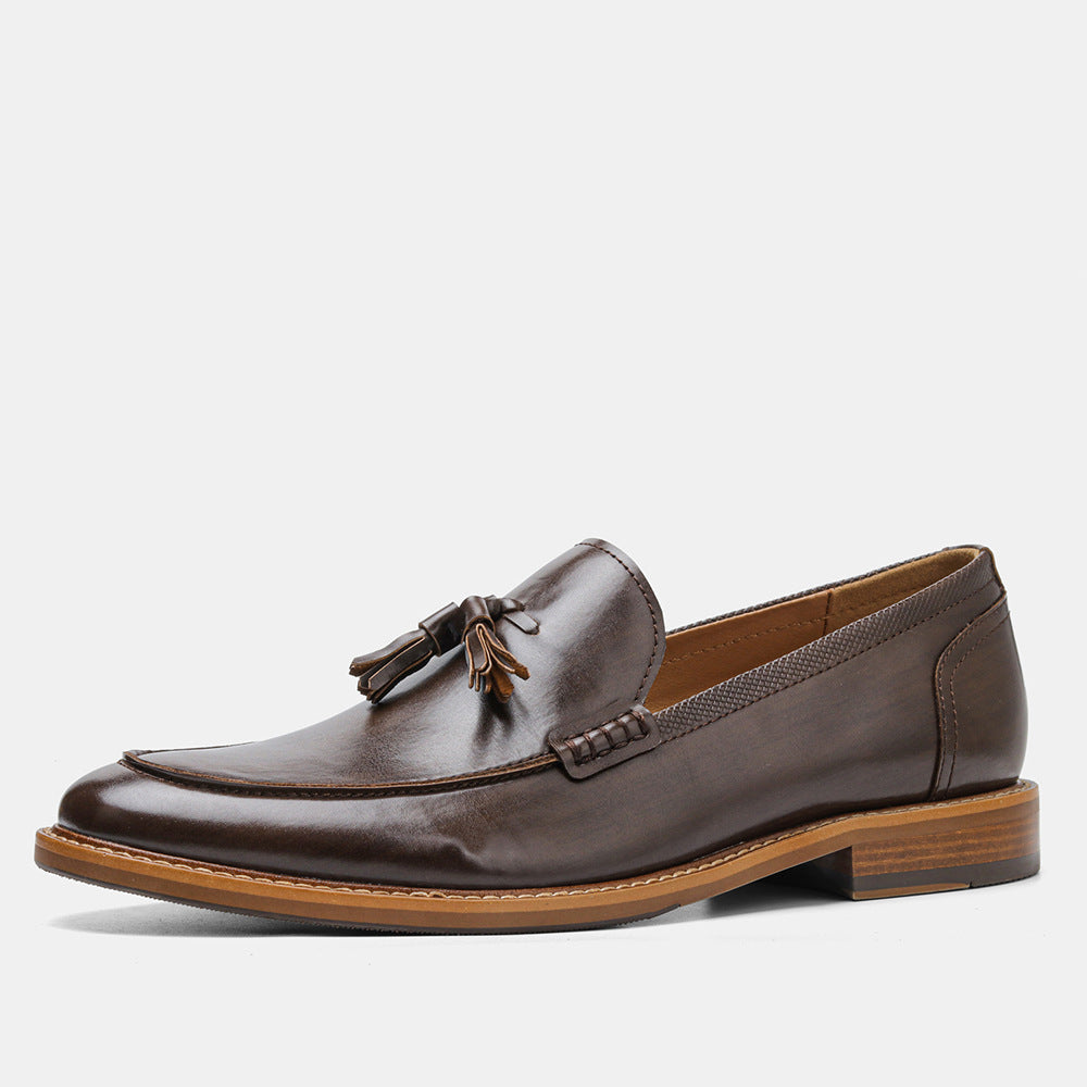 Valentin Genuine Leather Tassel Loafers