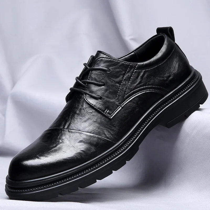 Henry Collins Leather Derby Shoes