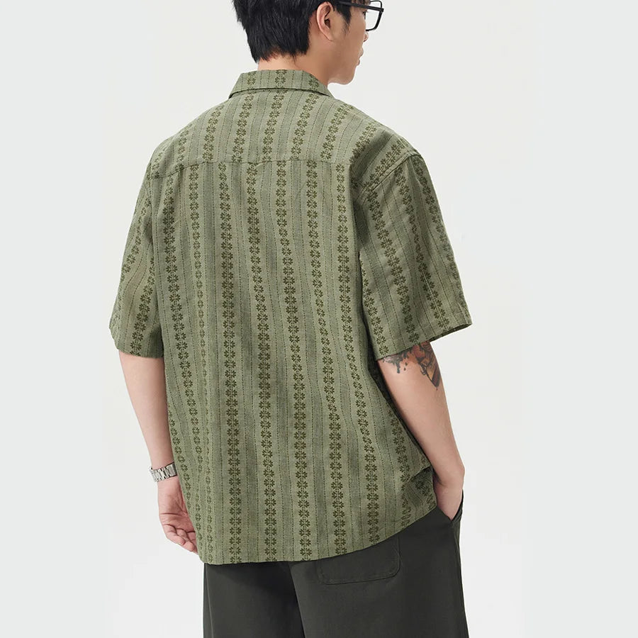 Caleb Wright Patterned Shirt