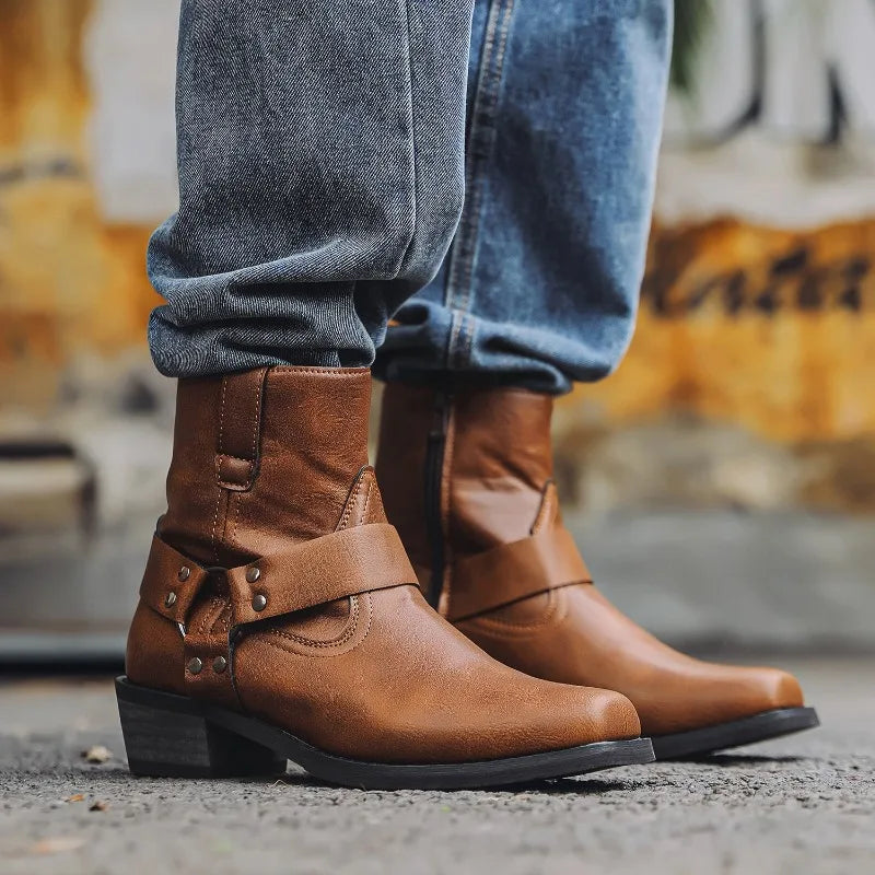 Nathan Scott Harness Ankle Boots