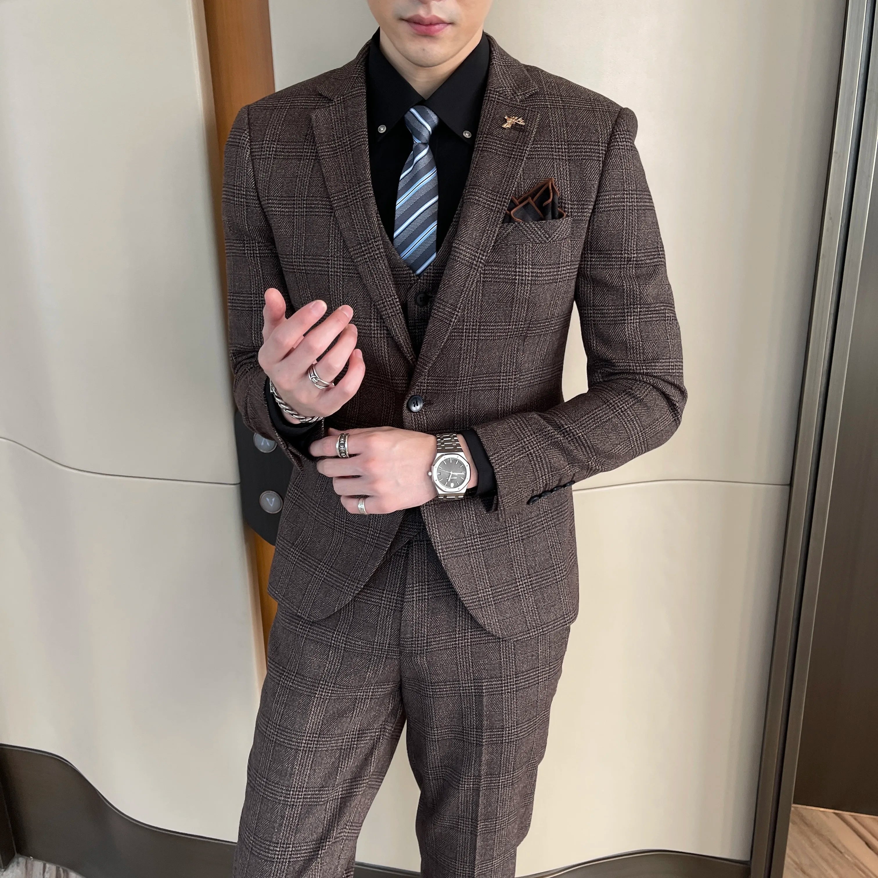 Kingsley Plaid Three-Piece Suit