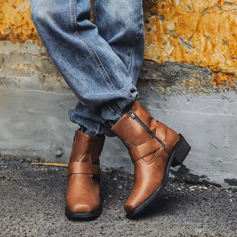 Nathan Scott Harness Ankle Boots