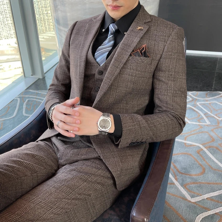 Kingsley Plaid Three-Piece Suit
