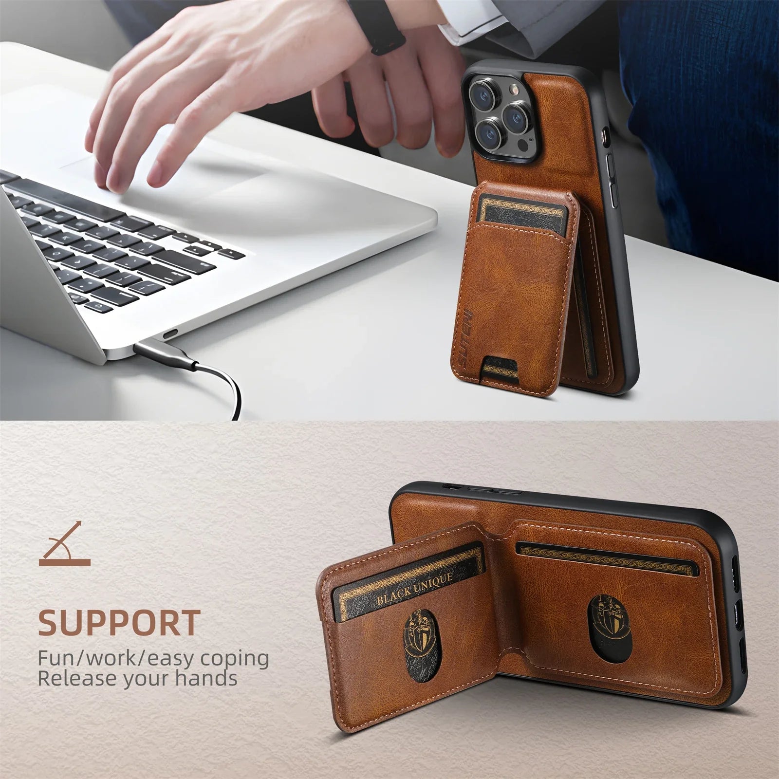 Faye Leather iPhone Wallet Case_5