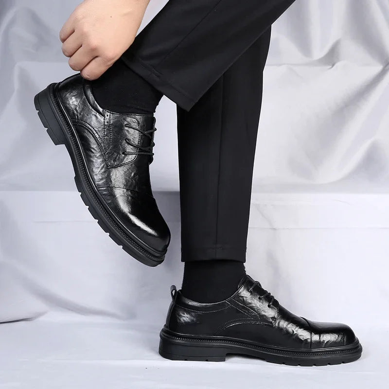 Henry Collins Leather Derby Shoes
