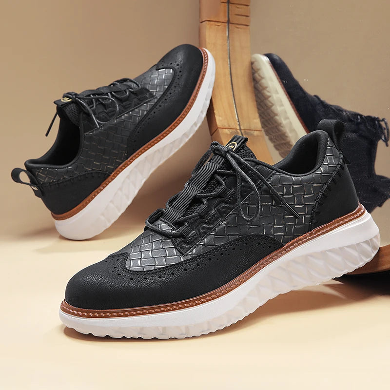 Logan Pierce Textured Sneakers