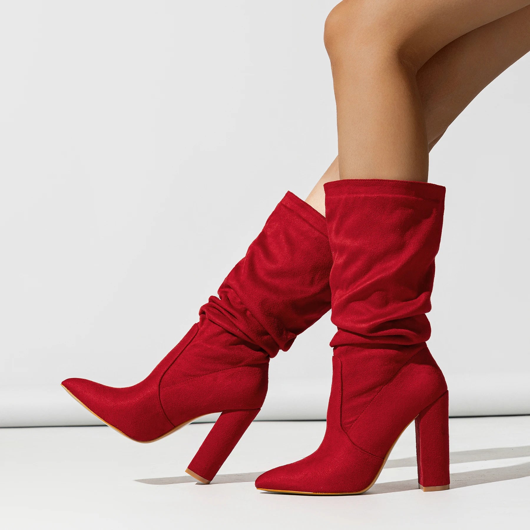 Camille High-Heel Suede Boots