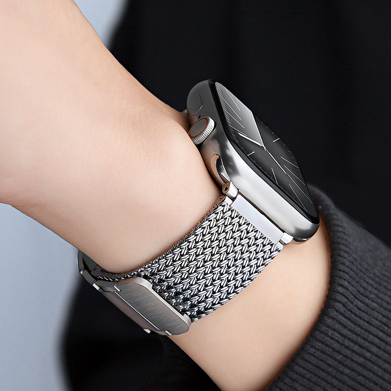 Heritage Braided Stainless Steel Apple Watch Band