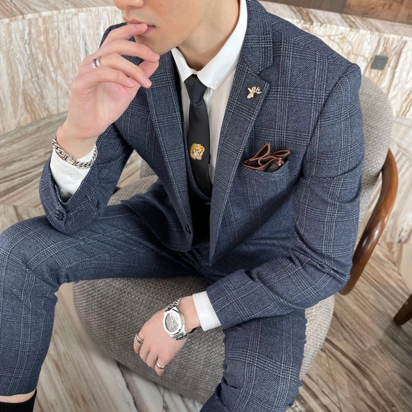 Kingsley Plaid Three-Piece Suit