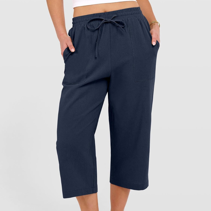 Audrey Stone Relaxed Cropped Pants