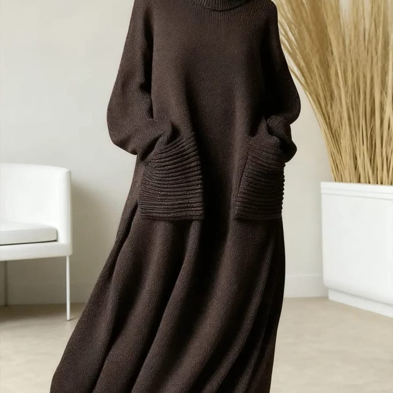 Thalia Knit Turtleneck Maxi Dress_1