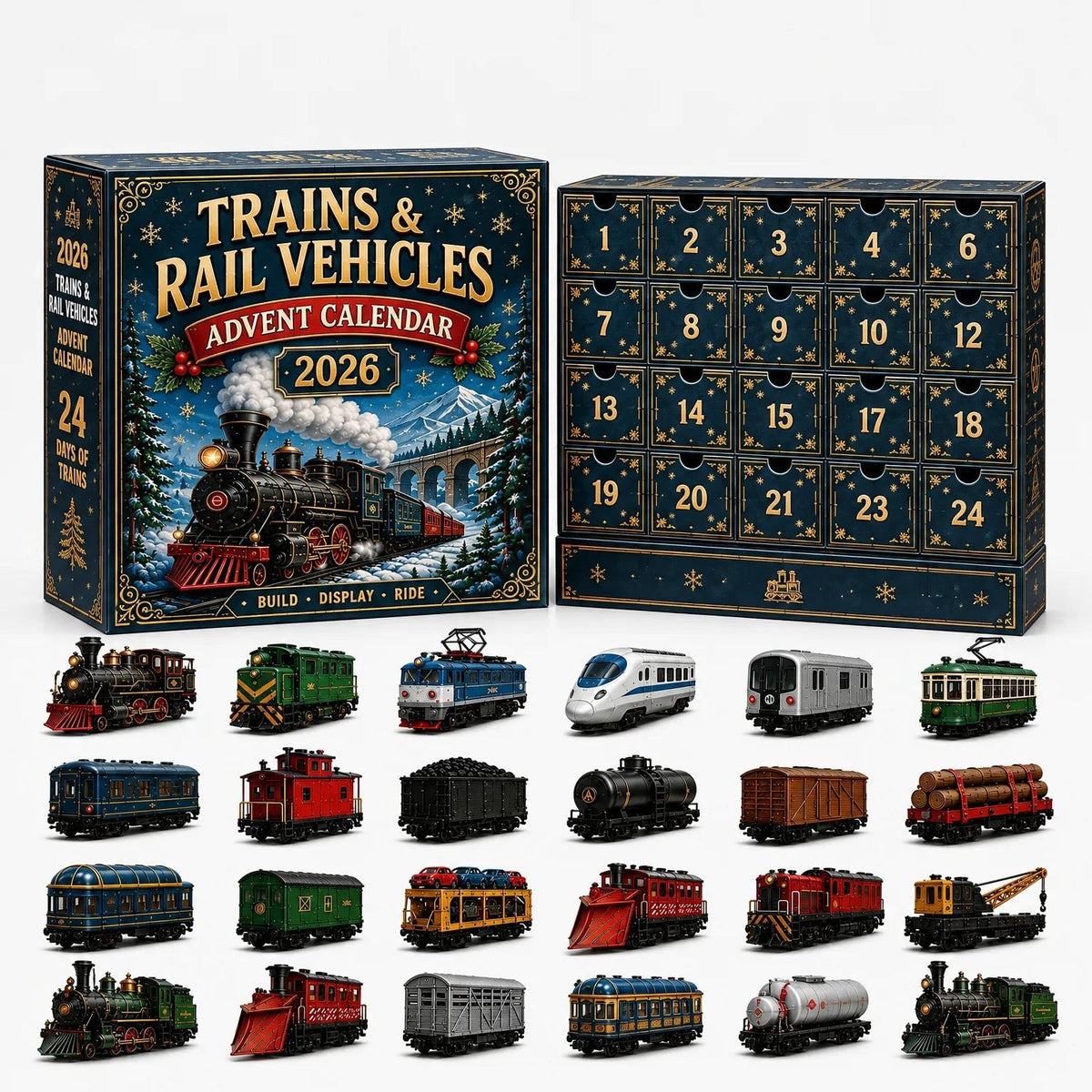 Car Advent Calendar 2026 with 24 Diecast Model Vehicles Holiday Countdown Gift for Car Lovers_7