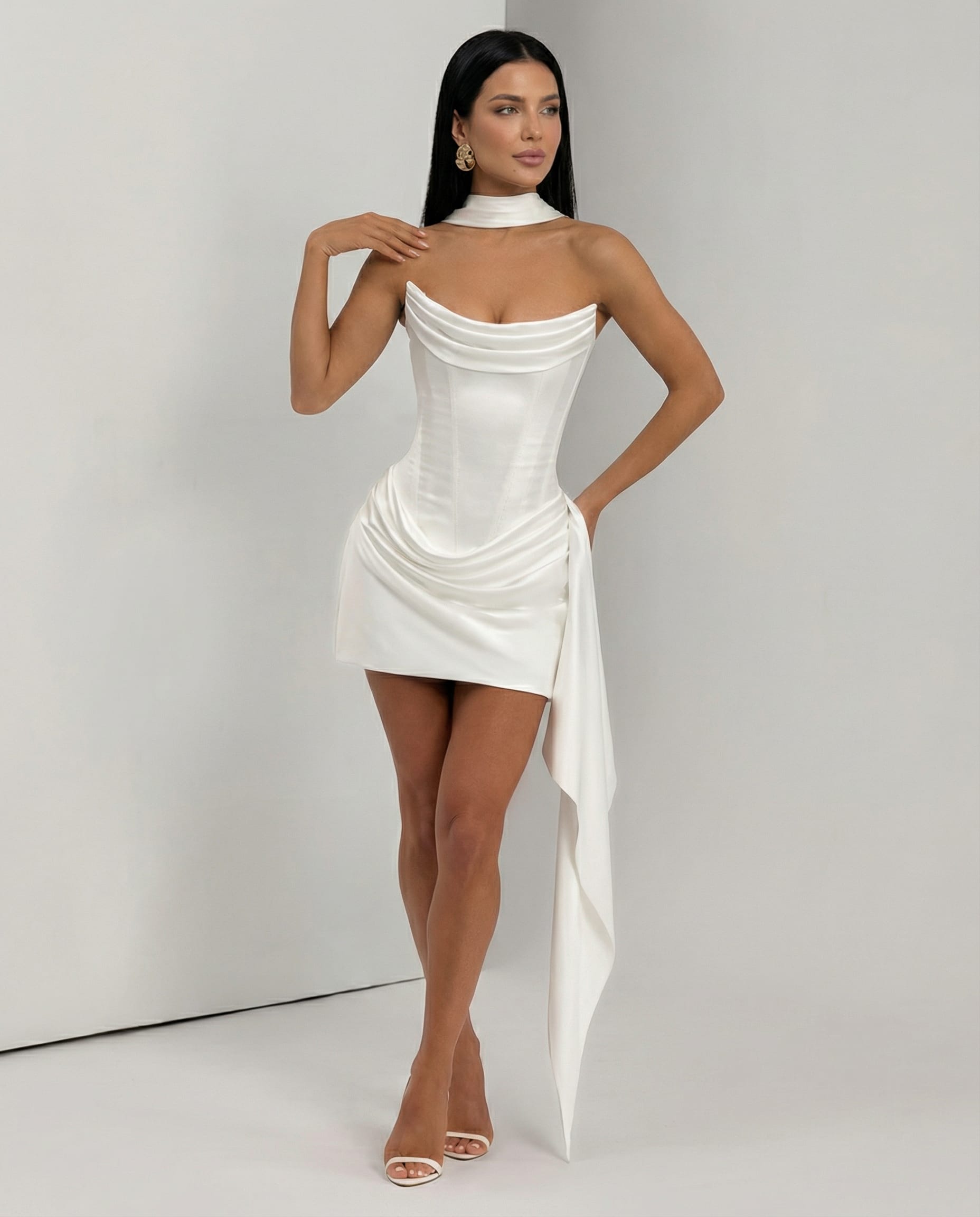 Vlasta Satin Corset Mini Dress_11