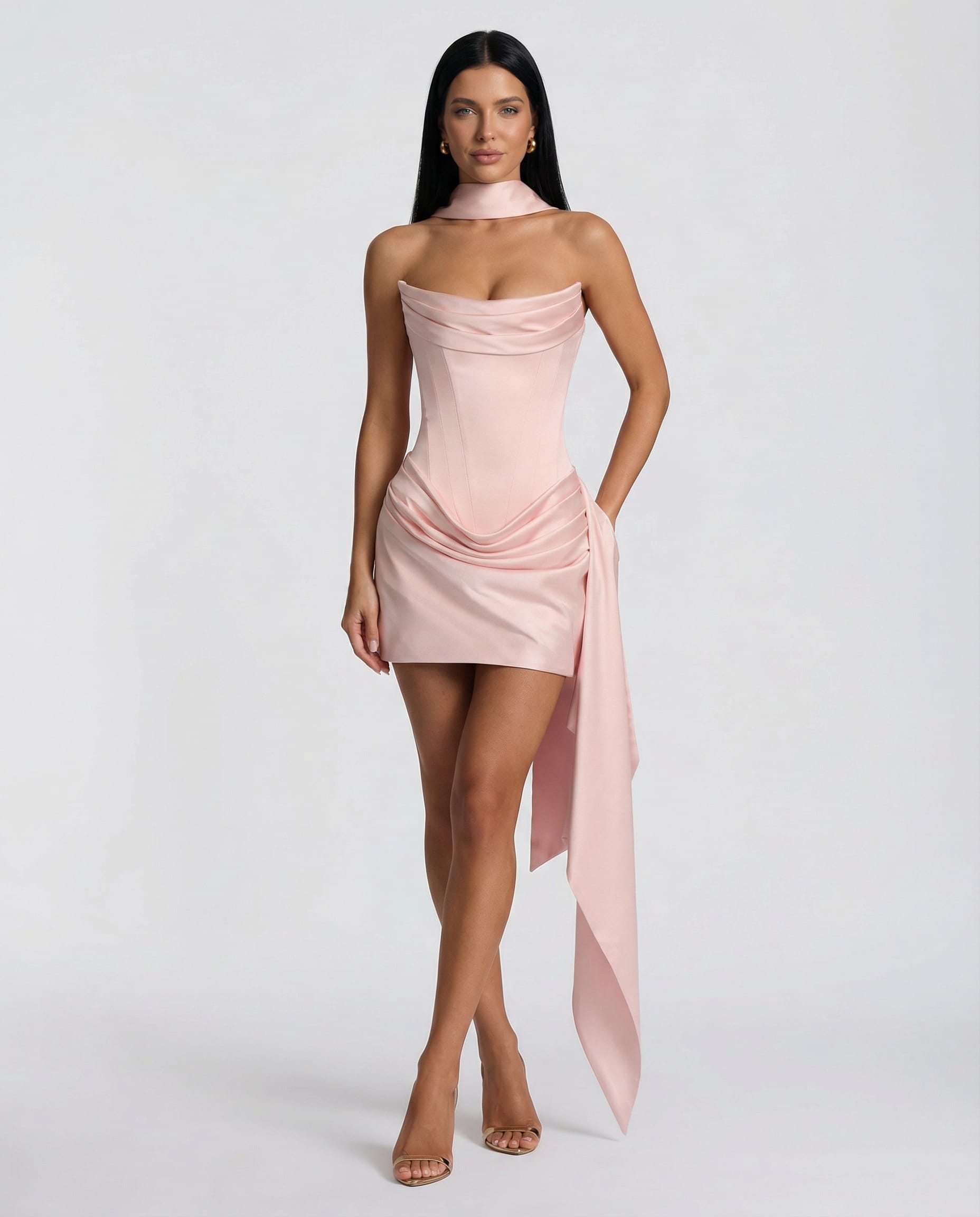 Vlasta Satin Corset Mini Dress_12