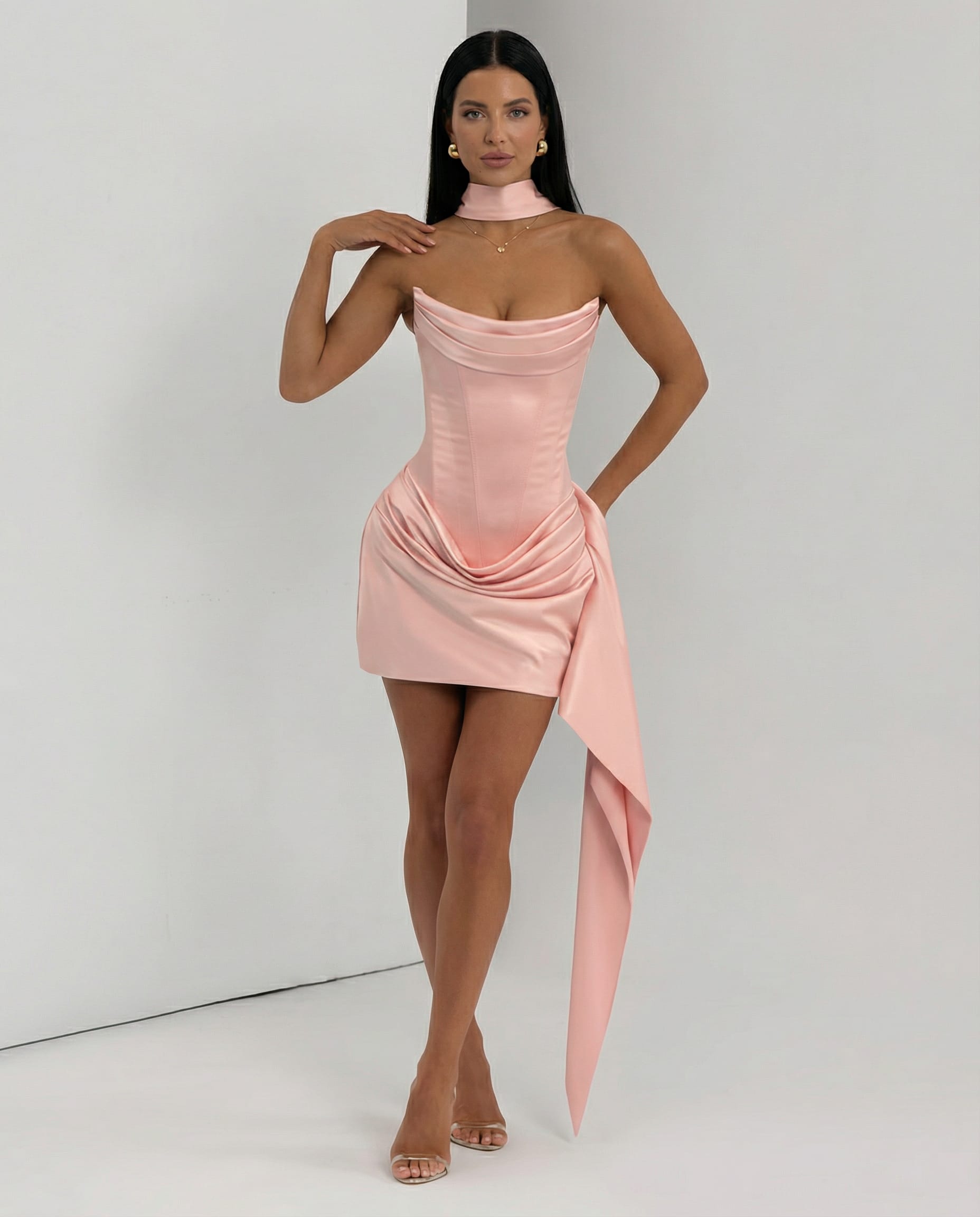 Vlasta Satin Corset Mini Dress_15