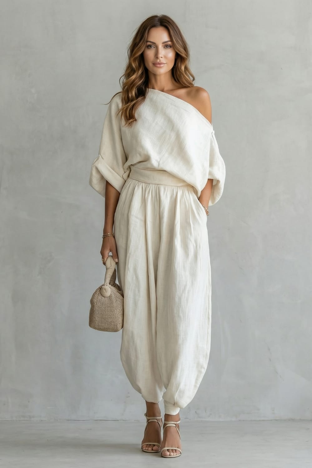 Darcy Off Shoulder Tapered Two Piece Set_2