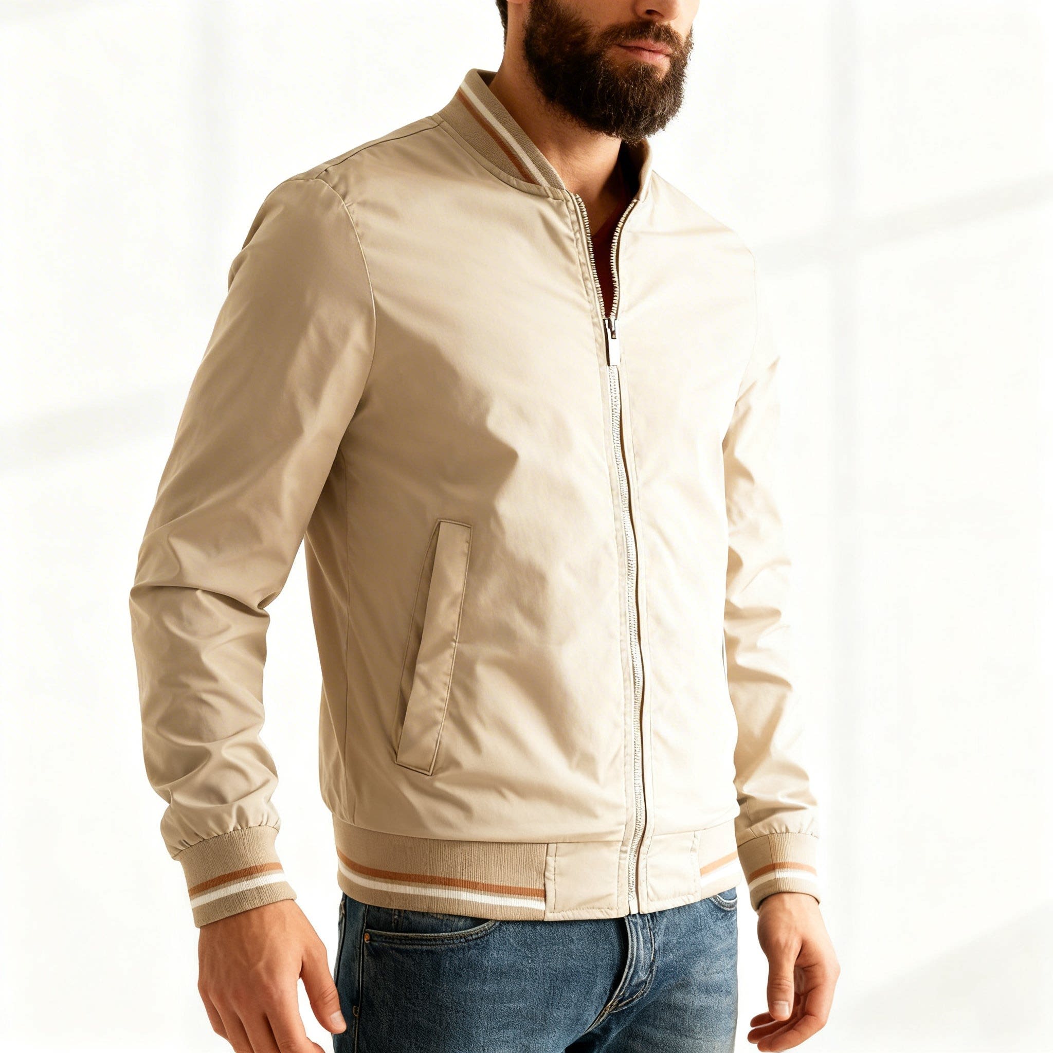 Brendan Lightweight Water Resistant Bomber Jacket_3