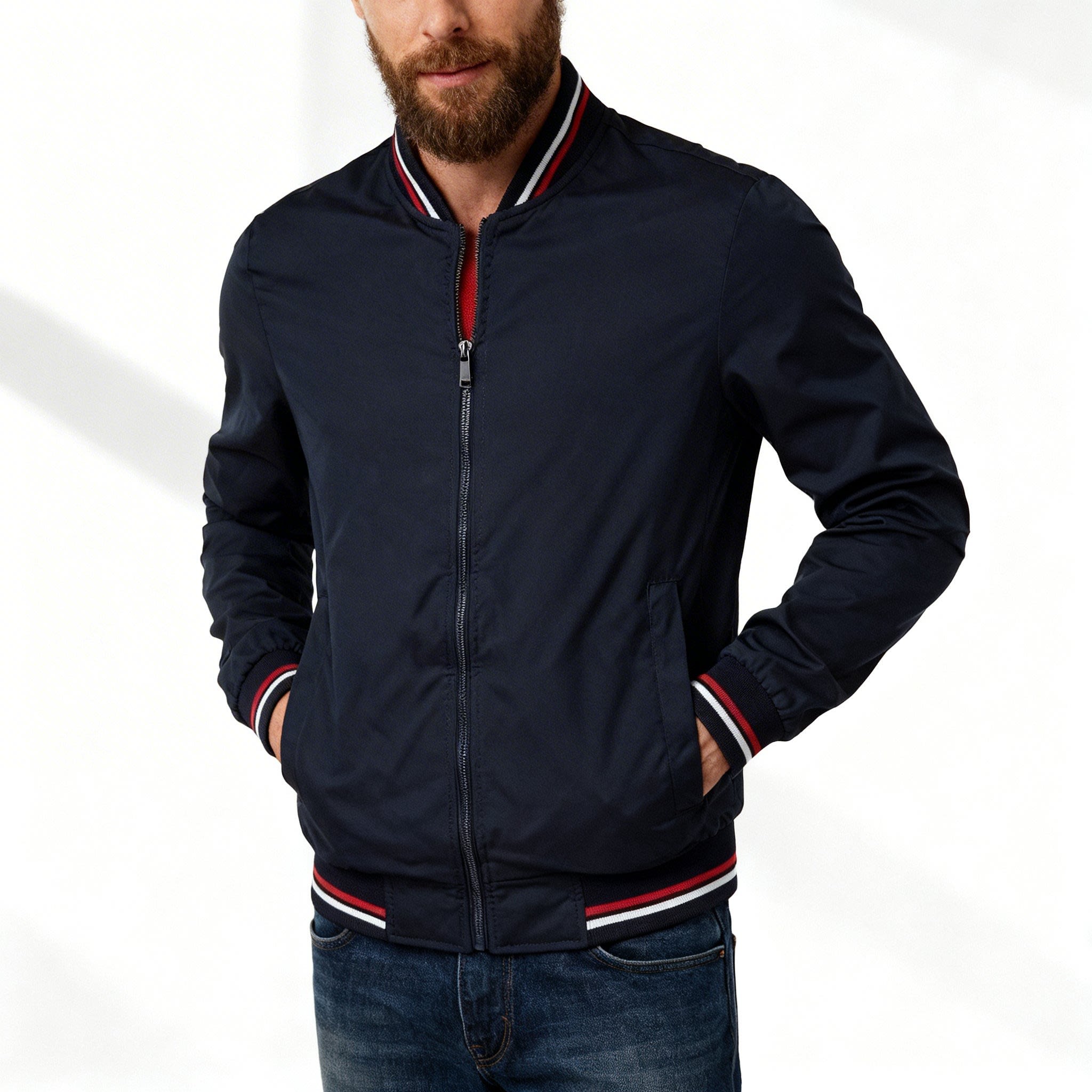 Brendan Lightweight Water Resistant Bomber Jacket_4