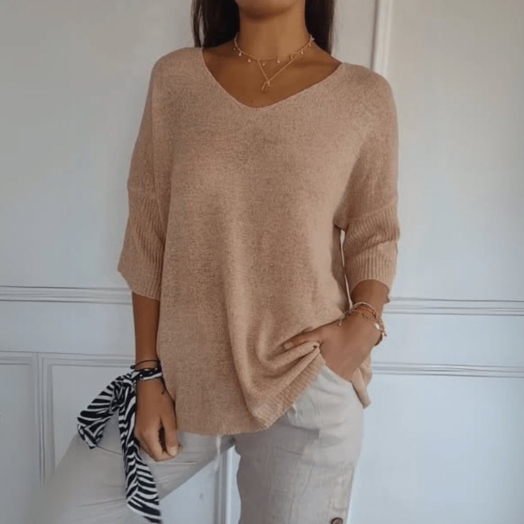 Sophia Grace V-Neck Knit Tunic Top