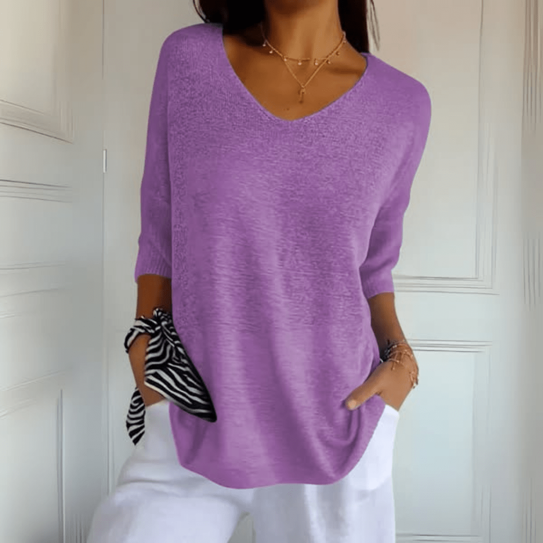 Sophia Grace V-Neck Knit Tunic Top