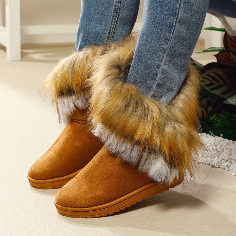 Annika Faux Fur Cuff Snow Boots_1