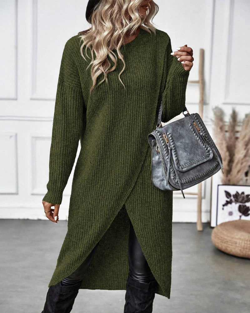 Elise Oversized Asymmetrical Tunic Sweater