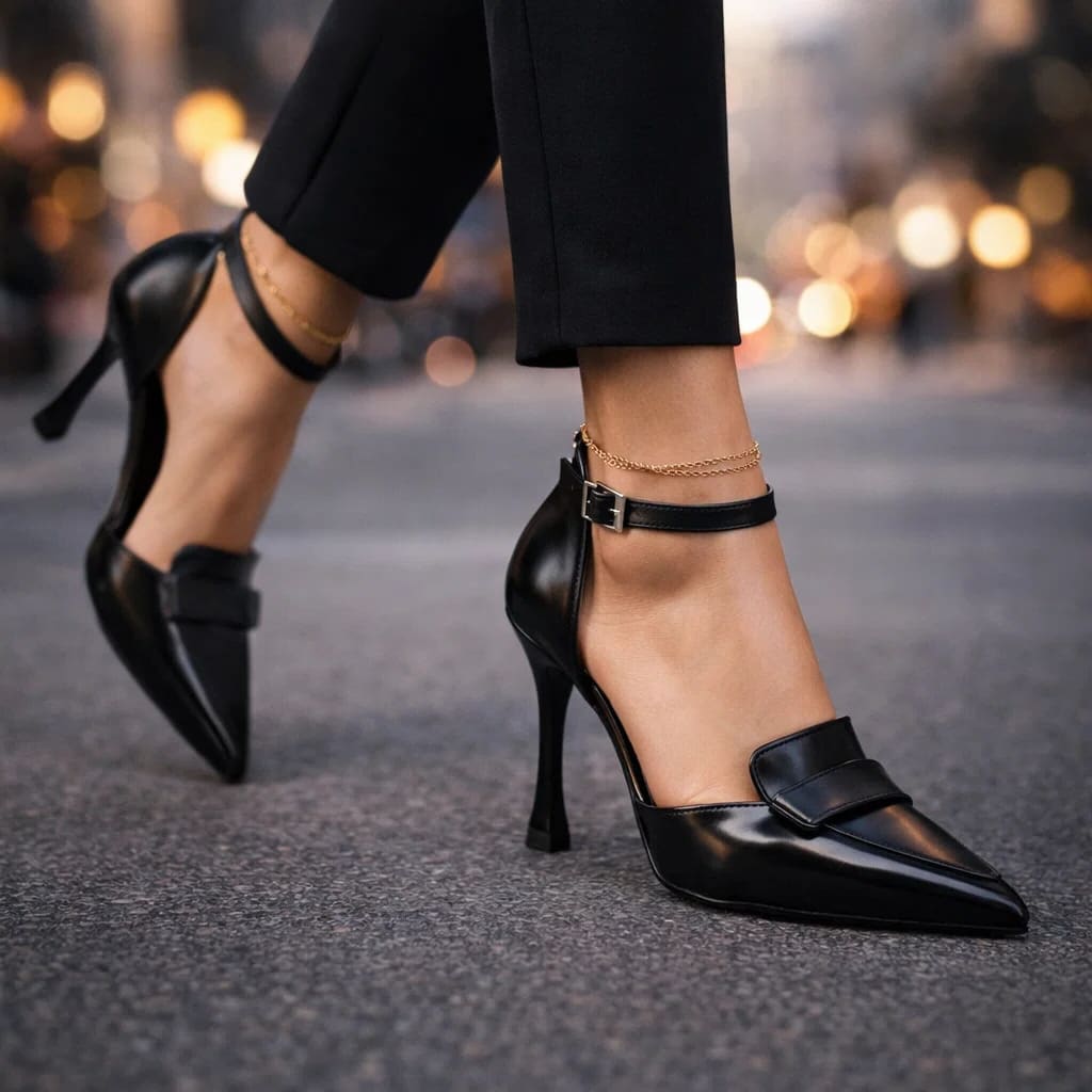 Larissa Pointed Toe Ankle Strap Stiletto Pumps_3
