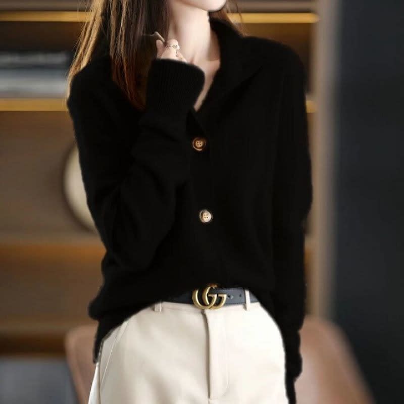 Brooke Mock Neck Cashmere Blend Cardigan_5