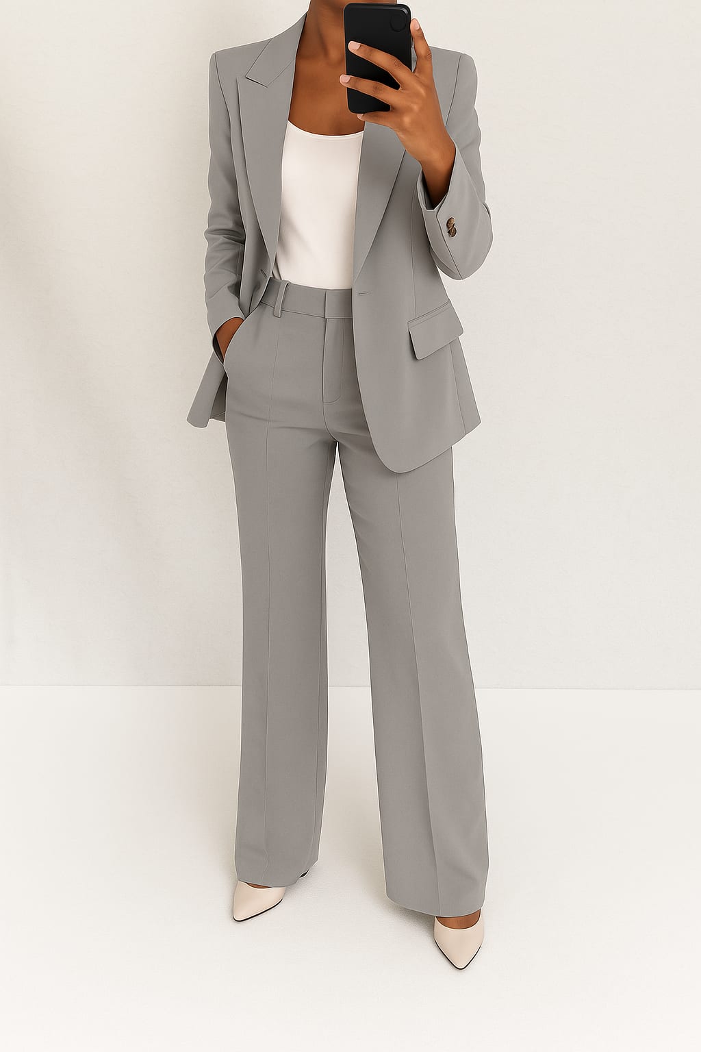 Ella Peak Lapel Blazer Two Piece Set_2