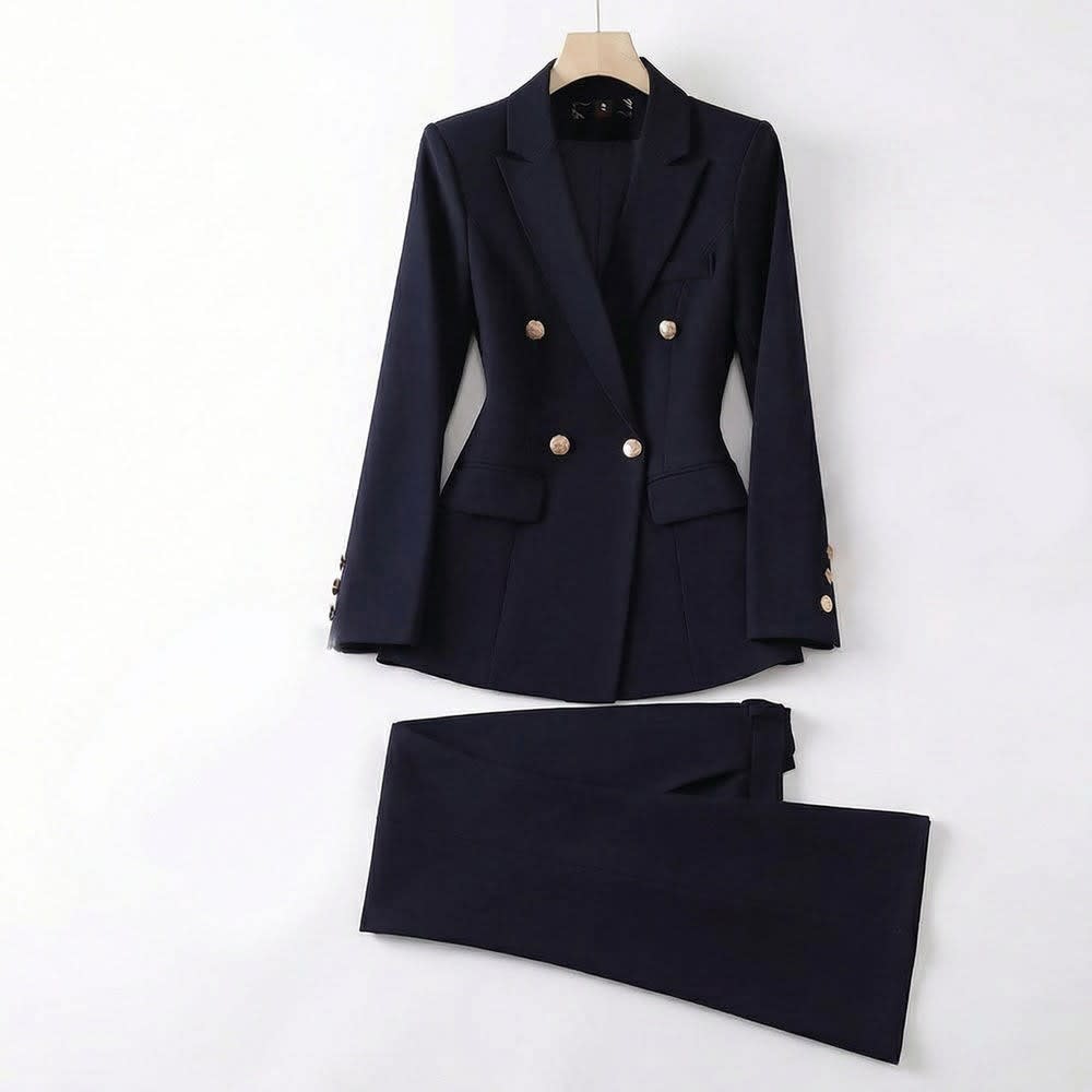 Aubrey Double Breasted Two Piece Pant Suit_5