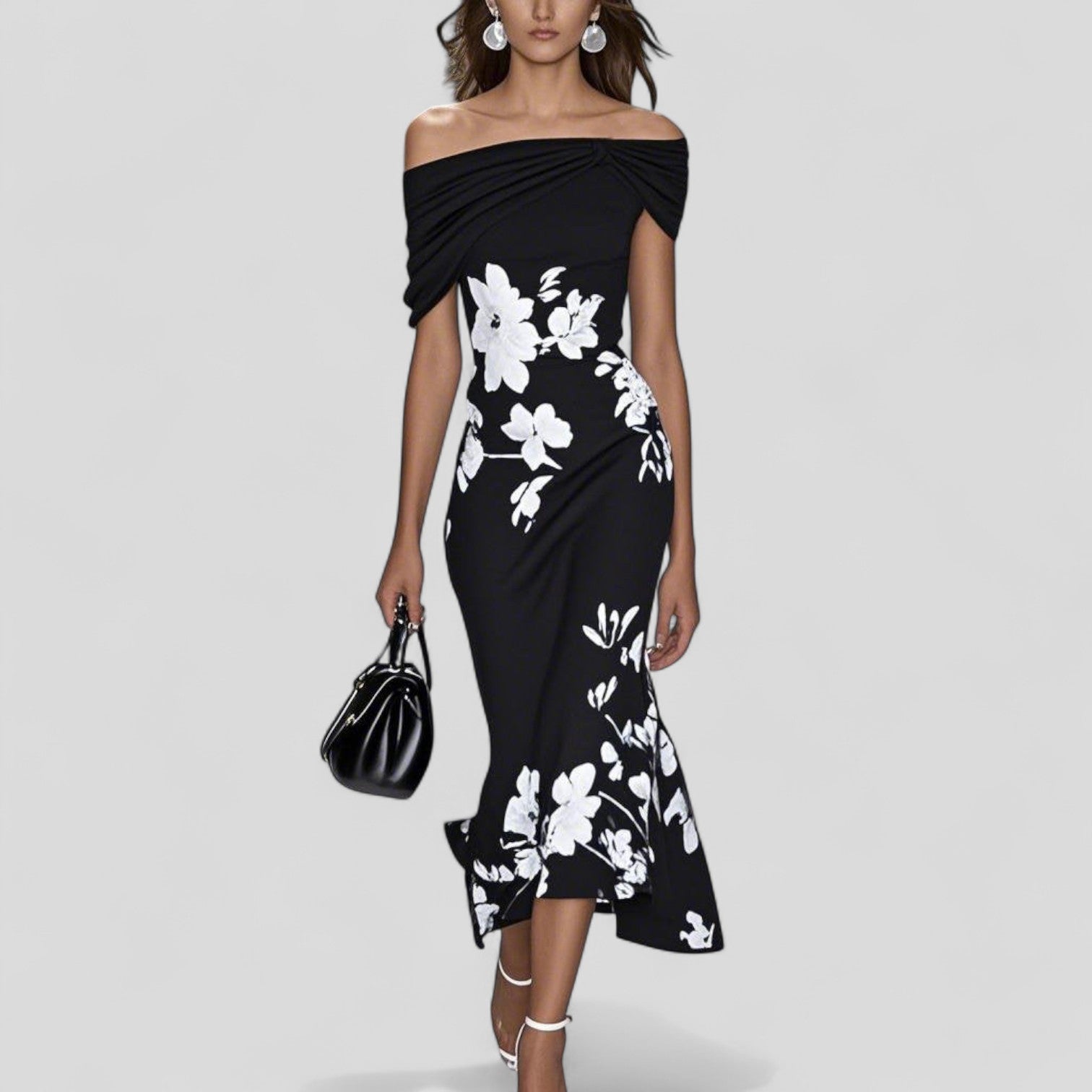 Amelia Statement Print Midi Dress