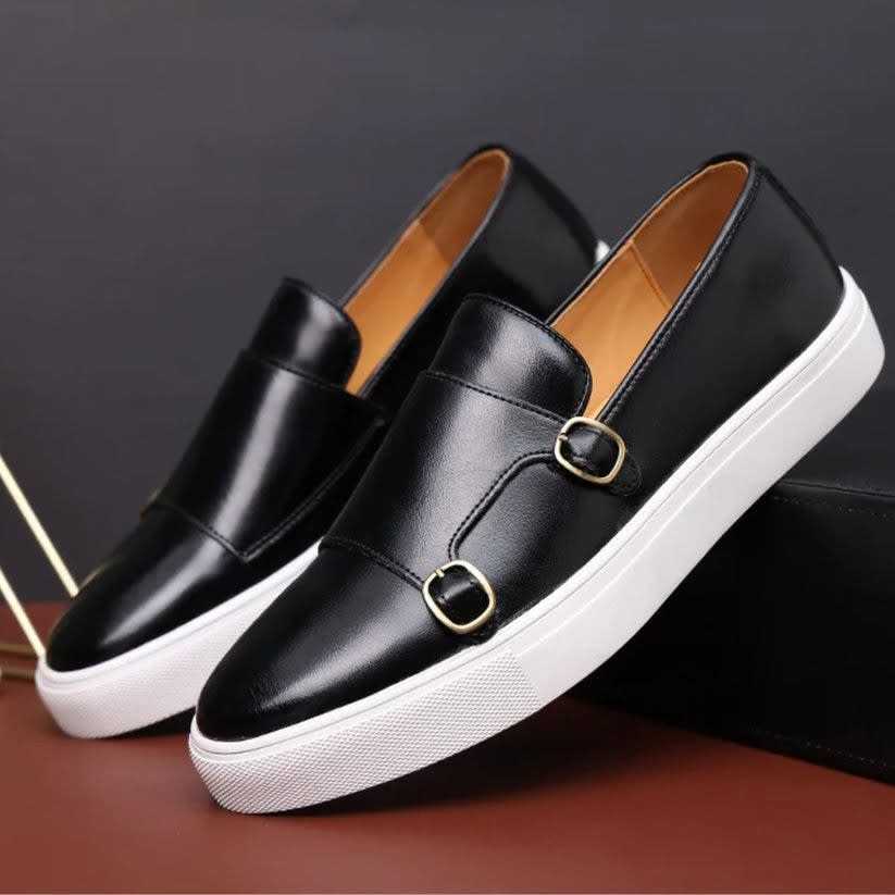 Hutton Leather Monk Strap Sneakers_3