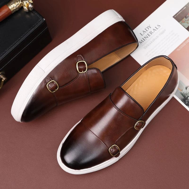 Hutton Leather Monk Strap Sneakers_9
