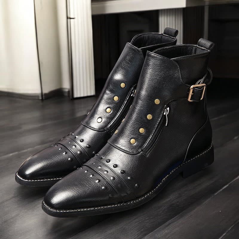 Axel Studded Leather Ankle Boots_1