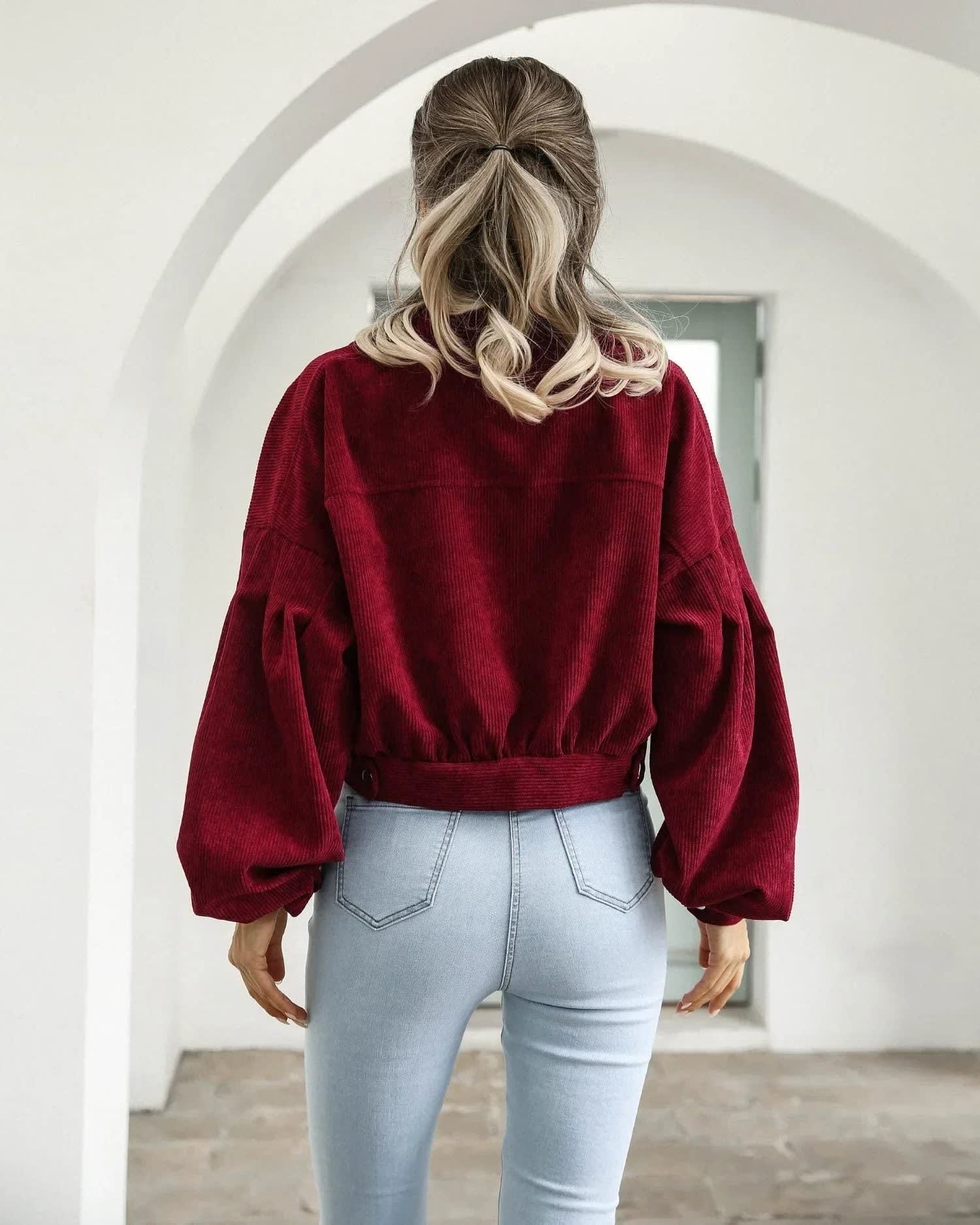 Euphemia Cropped Corduroy Trucker Jacket_6
