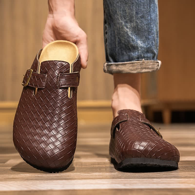 Aiden Woven Leather Clogs_2